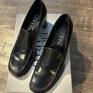 Franco Sarto black heeled loafers excellent condition